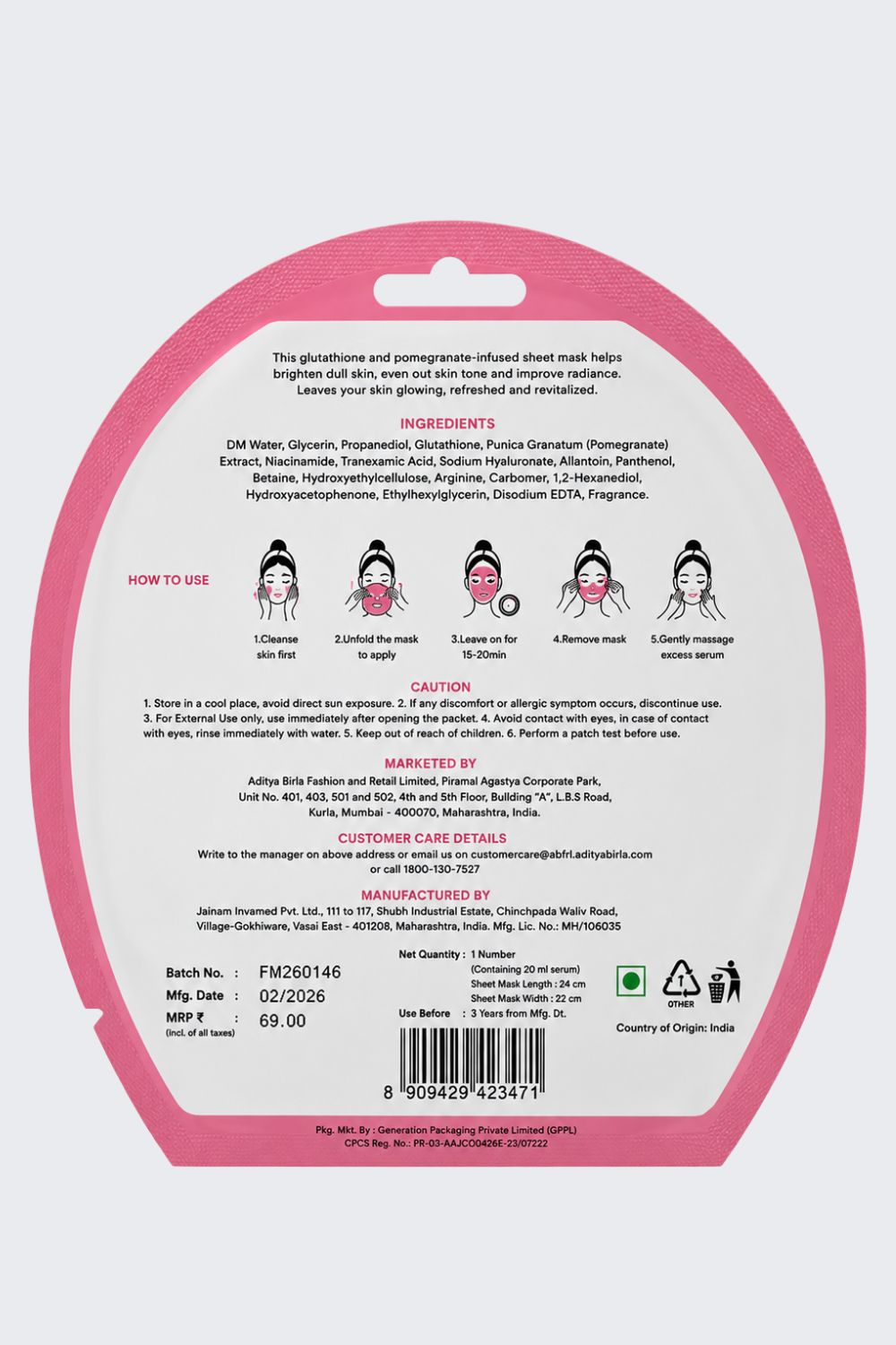 Radiance Fix Glutathione Sheet Mask - Image 2