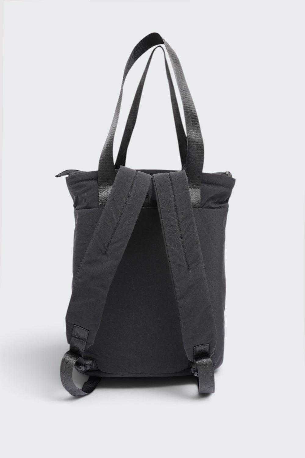 Women Black Utility Tote Backpack - Image 6