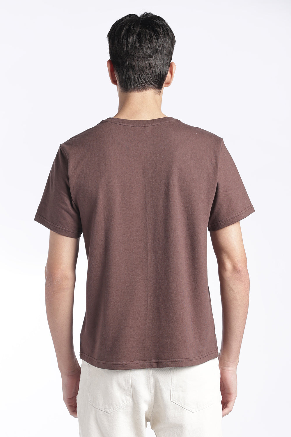 Mens Brown Typography Printed T-Shirt - Image 5