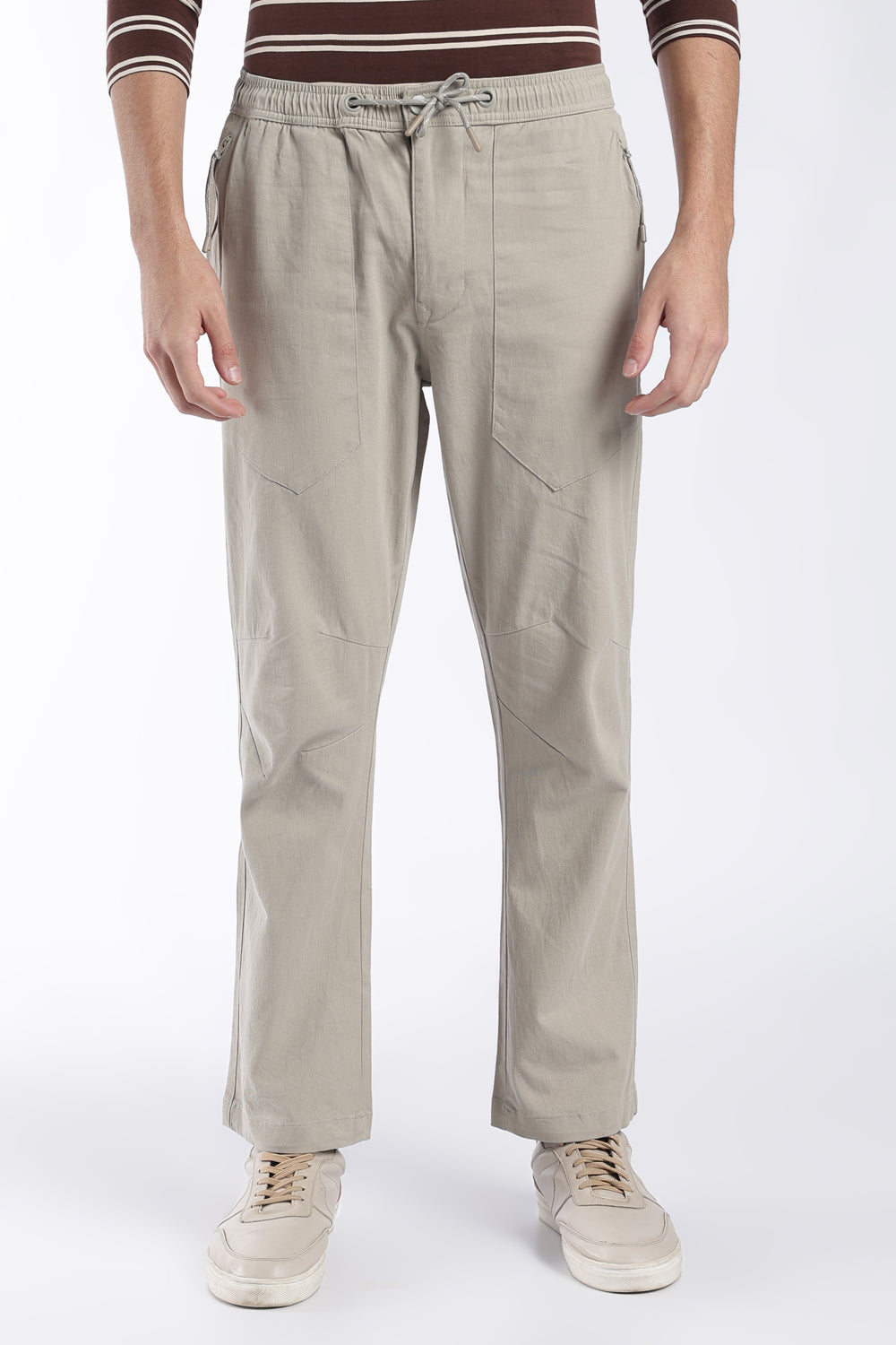 Mens Regular Fit Green Solid Trouser - Image 2