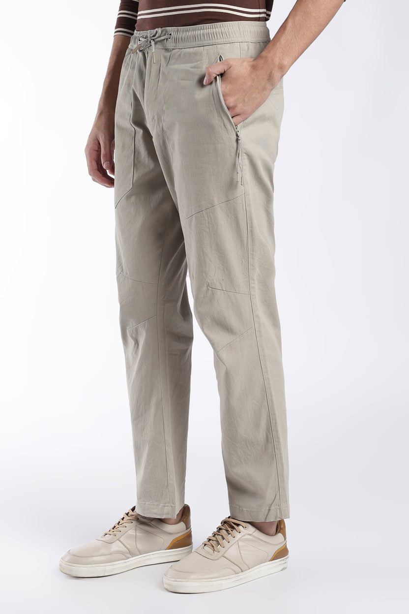 Mens Regular Fit Green Solid Trouser - Image 4