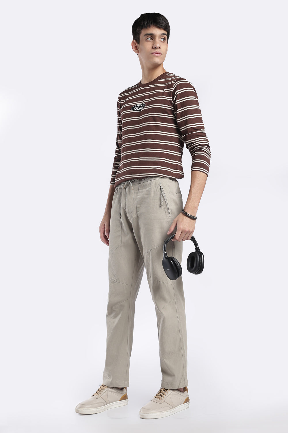 Mens Regular Fit Green Solid Trouser - Image 6