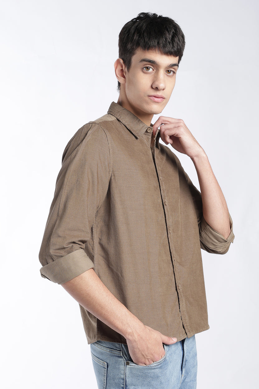 Mens Regular Fit Sage Corduroy Shirt - Image 4