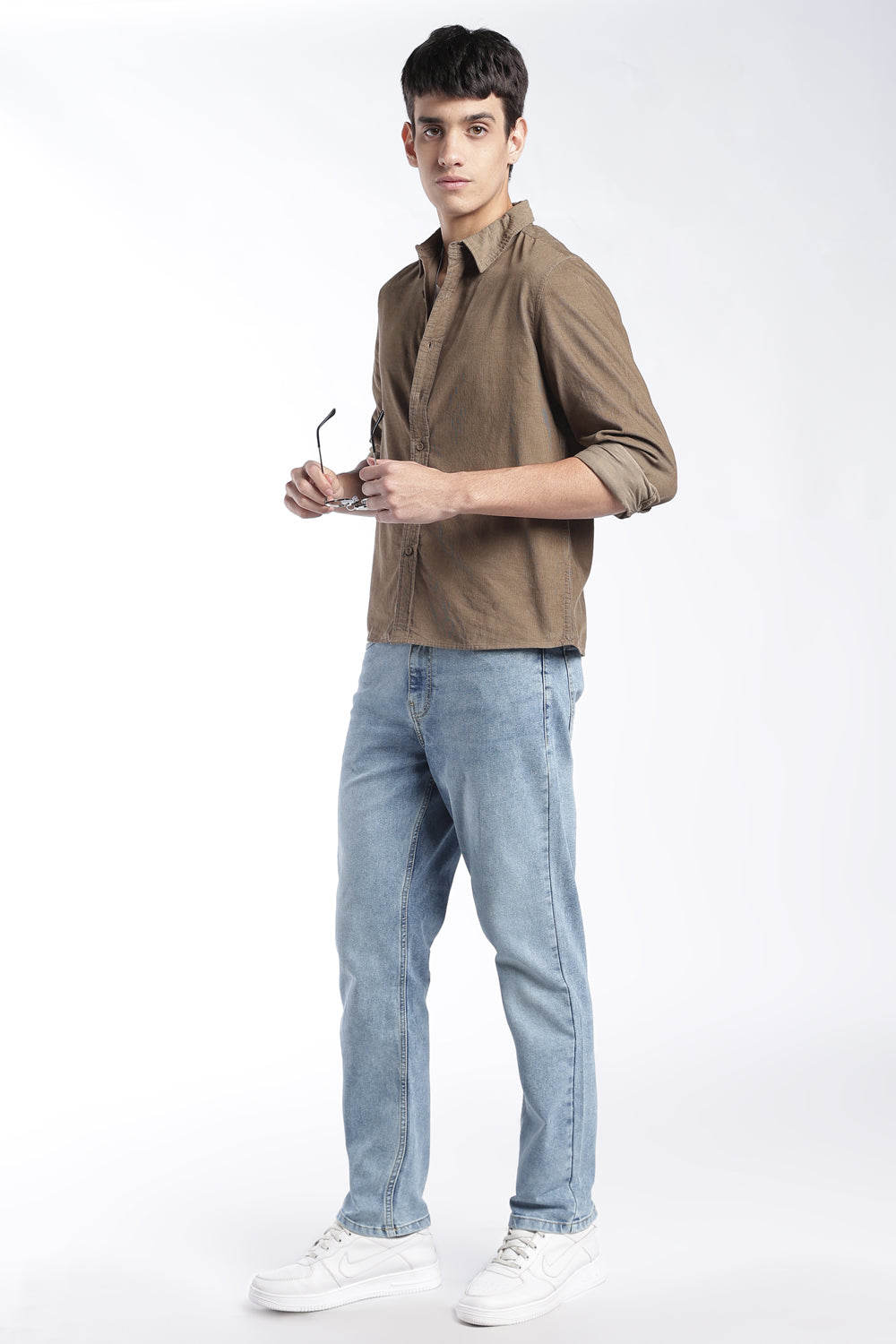 Mens Regular Fit Sage Corduroy Shirt - Image 6