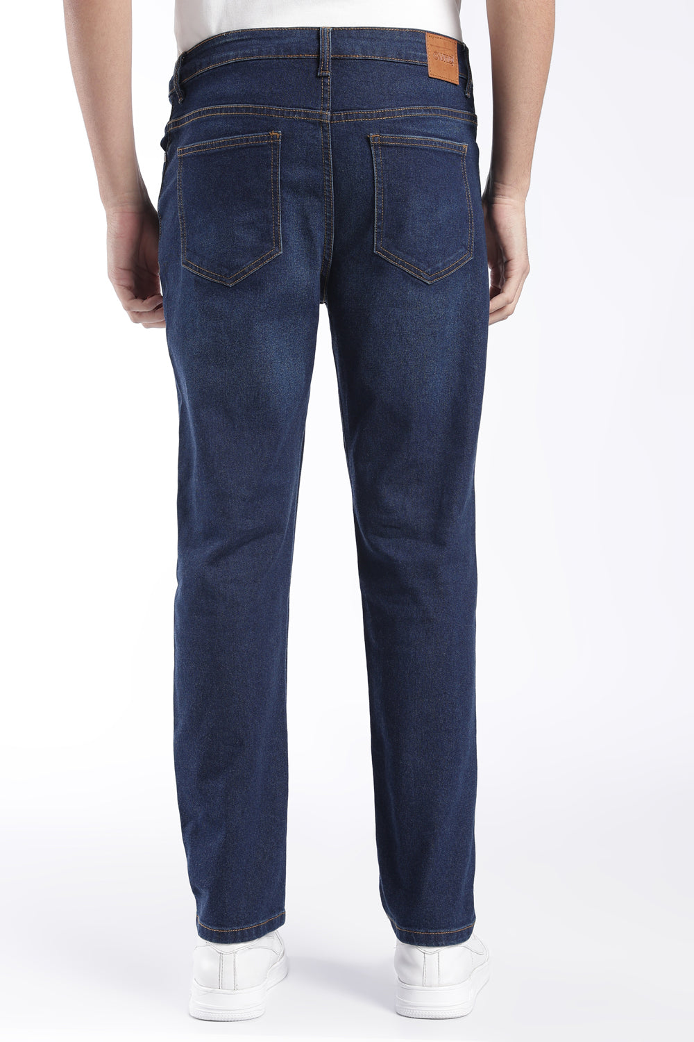 Mens Slim Fit Navy Solid Jeans - Image 5
