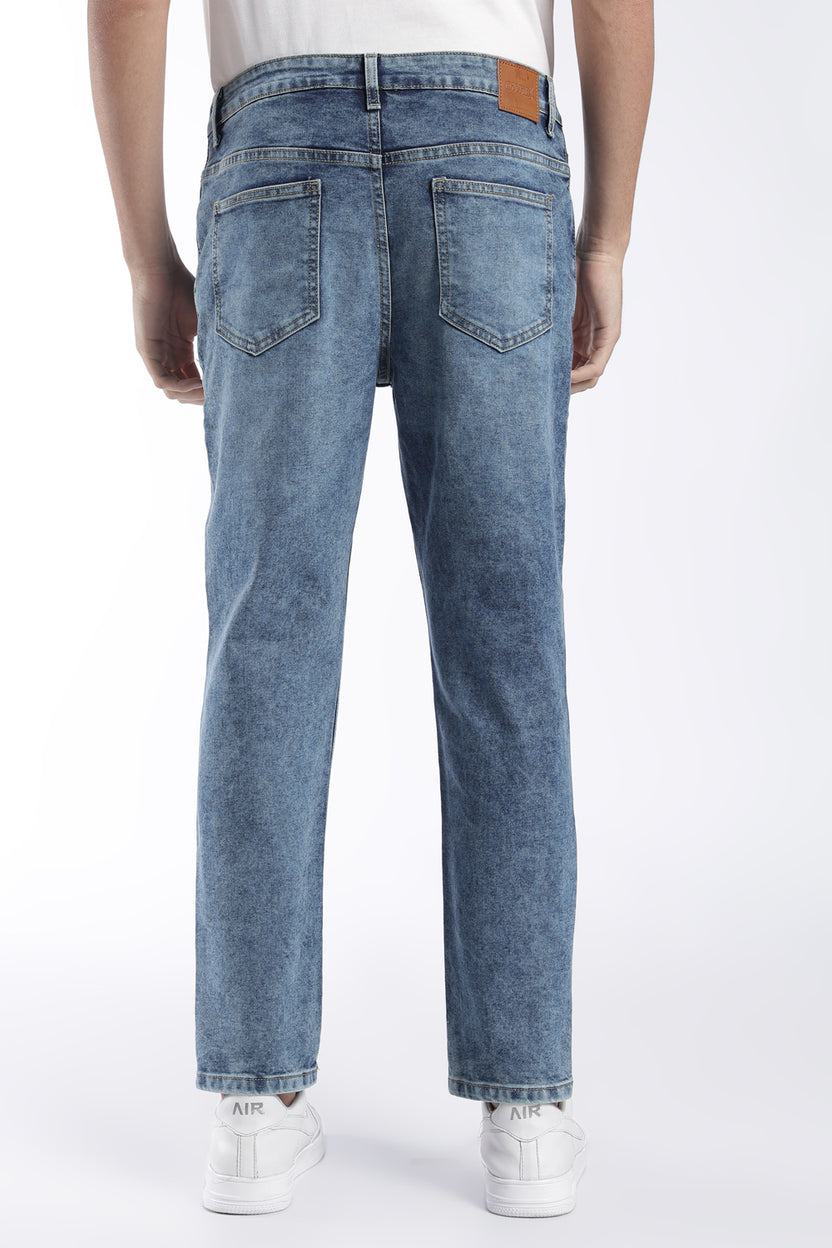 Mens Slim Fit Blue Solid Jeans - Image 5