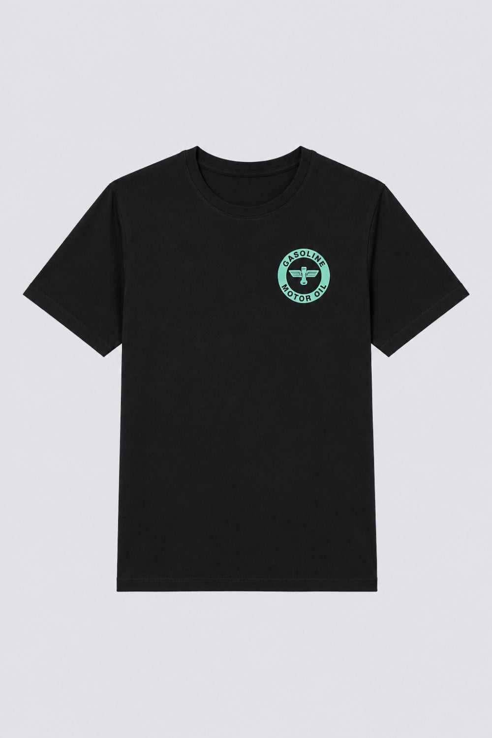 Mens Black Drop Shoulder Digital Print T-Shirt - Image 7