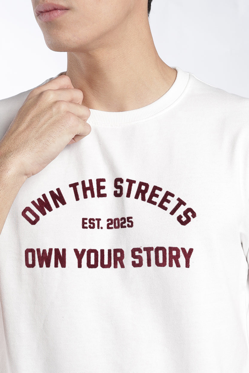 Mens Off White Typography Printed T-Shirt - Image 3
