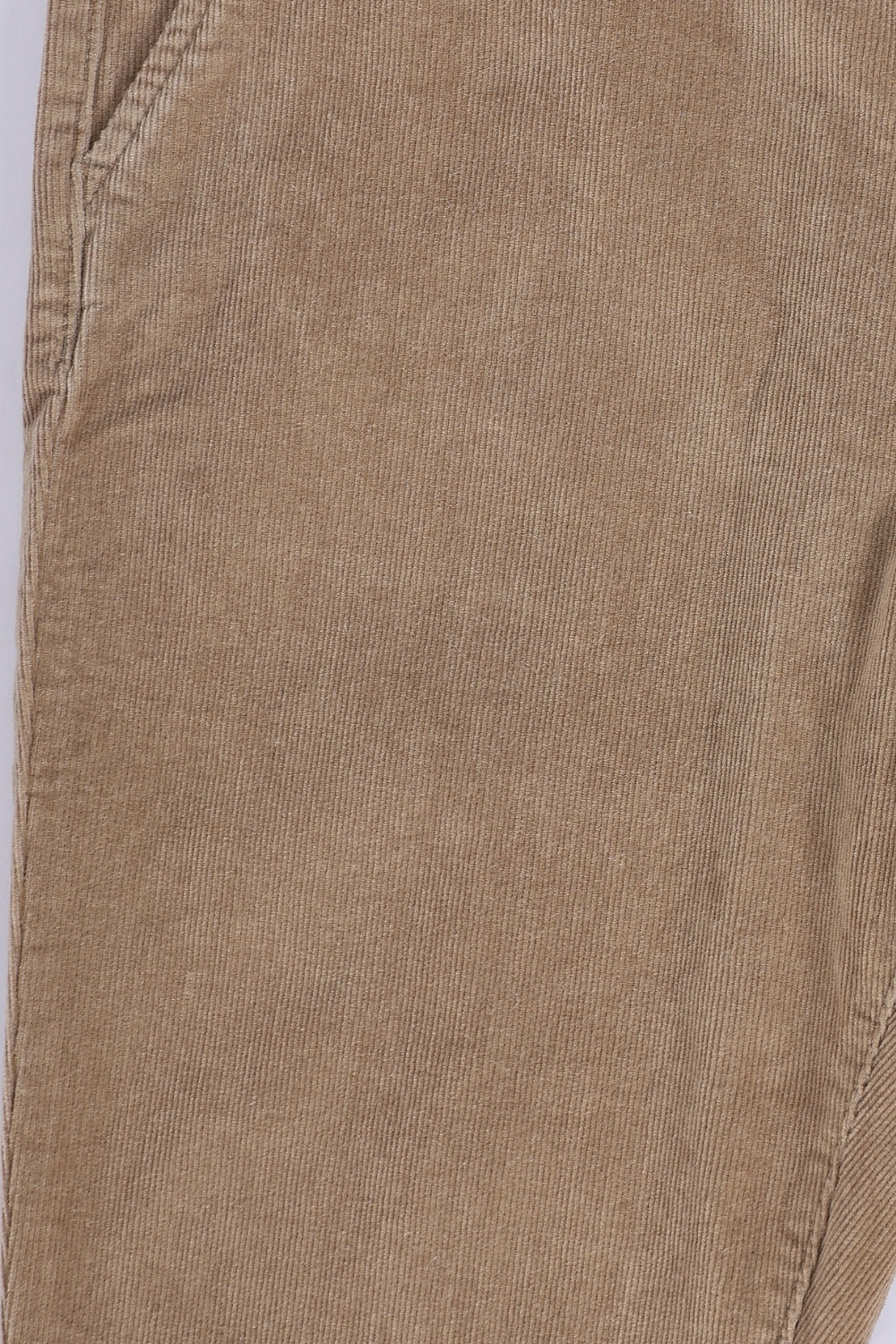 Mens Relaxed Fit Beige Corduroy Chinos - Image 8
