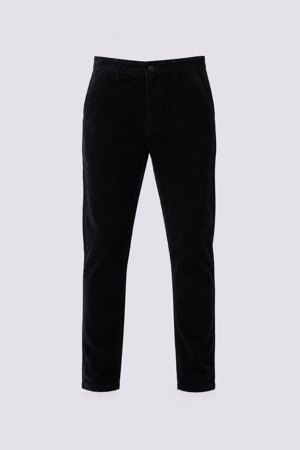 Mens Regular Fit Black Corduroy Chinos - Image 7