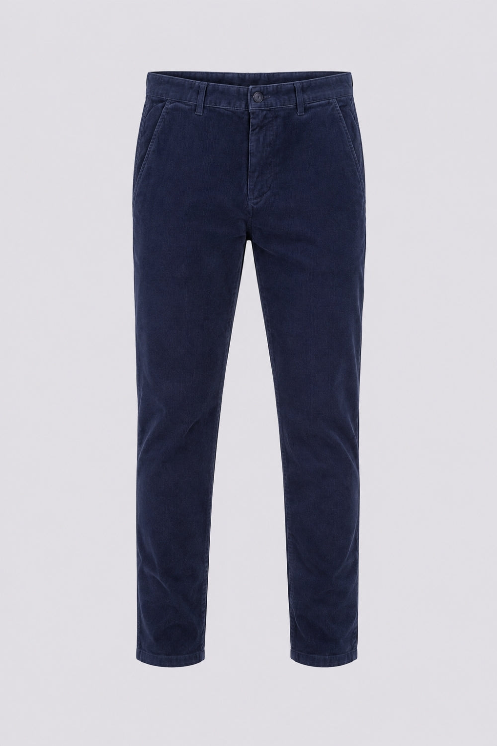 Mens Regular Fit Navy Corduroy Chinos - Image 7