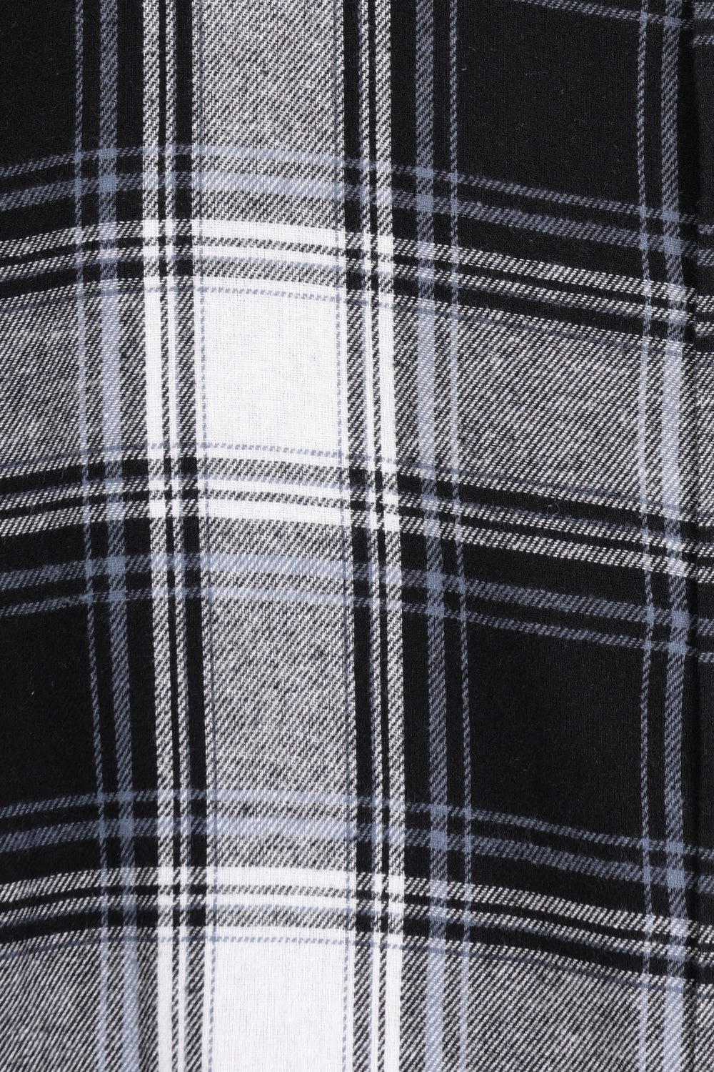 Mens Black and White Checked Casual Shirt - Image 8