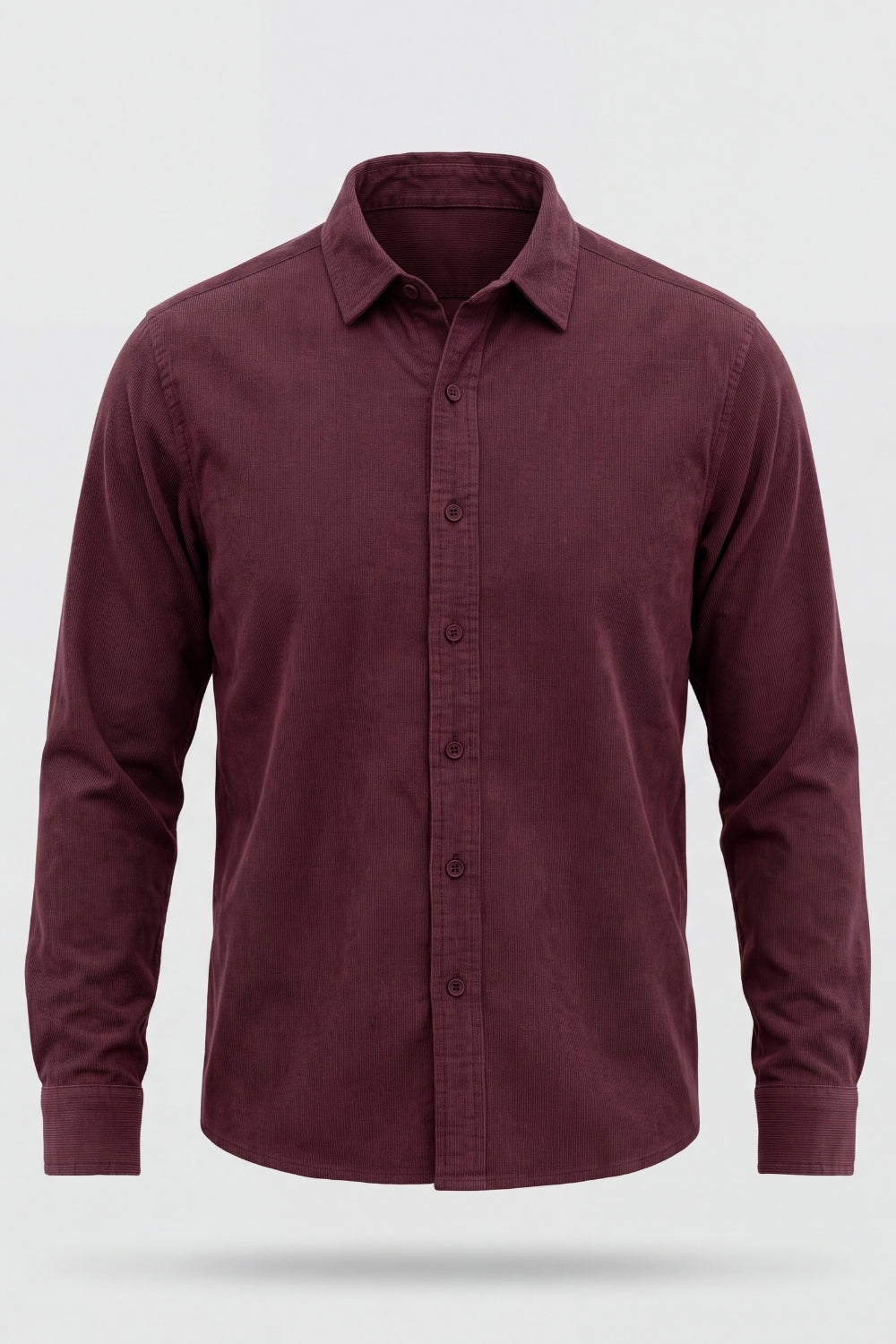 Mens Maroon Solid Casual Shirt - Image 7