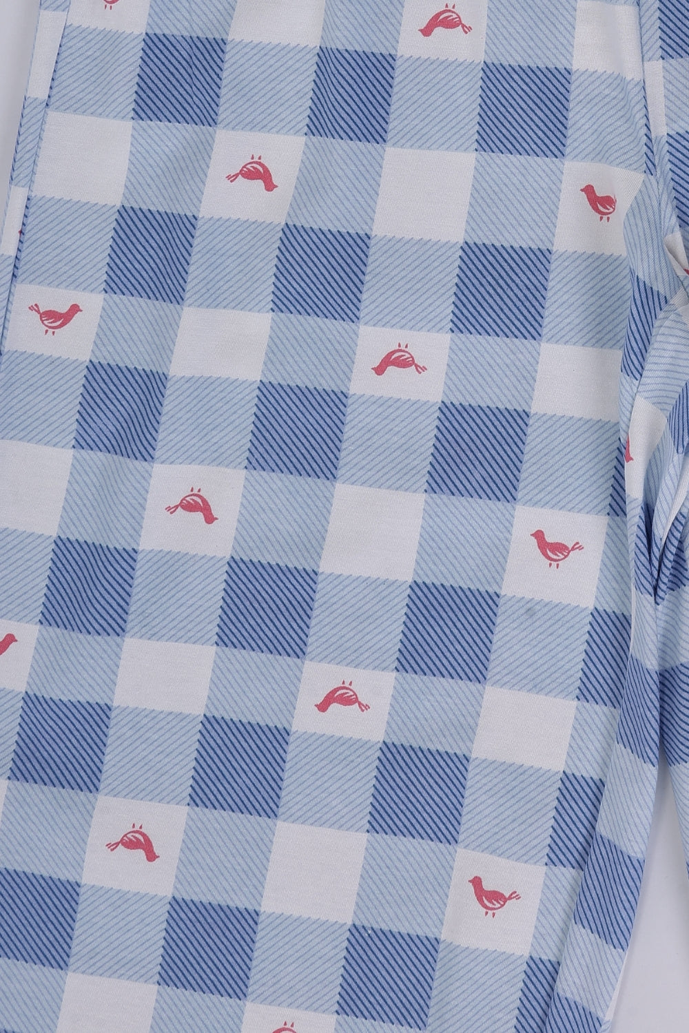 Womens Blue Checked Pyjama - Image 8