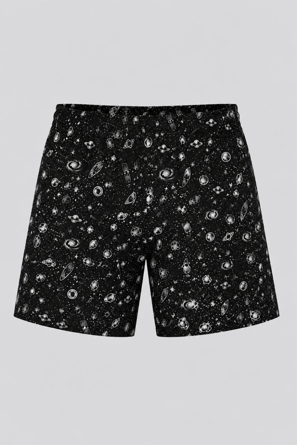 Mens Black Space Print Boxer Shorts - Image 7