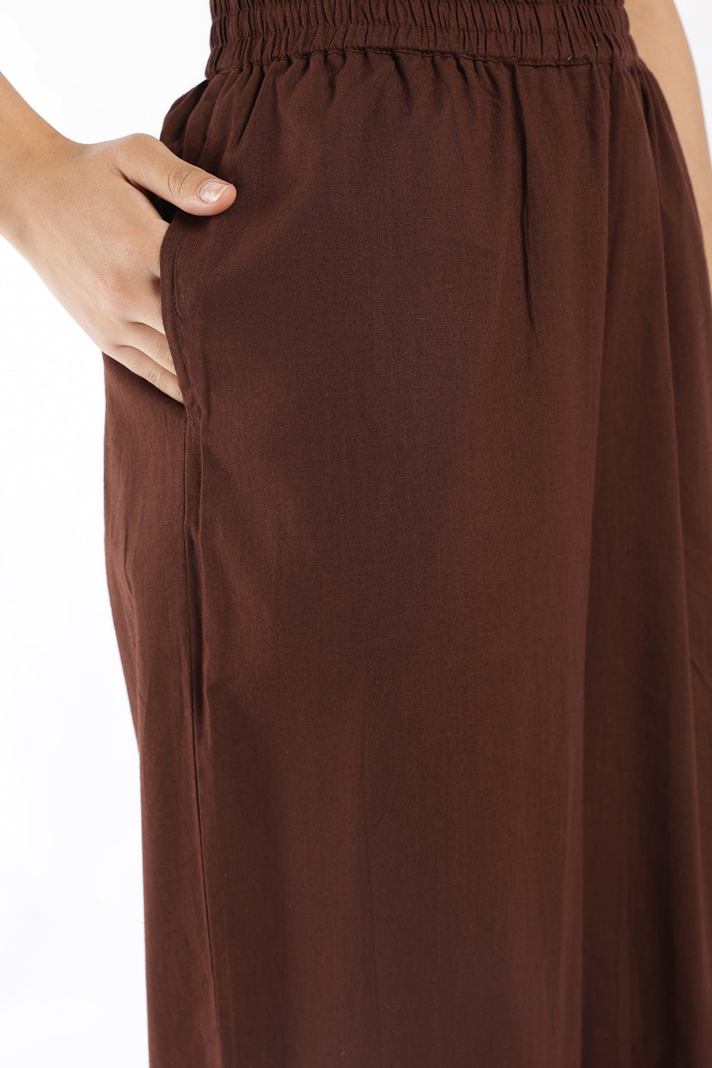 Womens Regular Fit Brown Solid Kurta Pant Set - Image 7