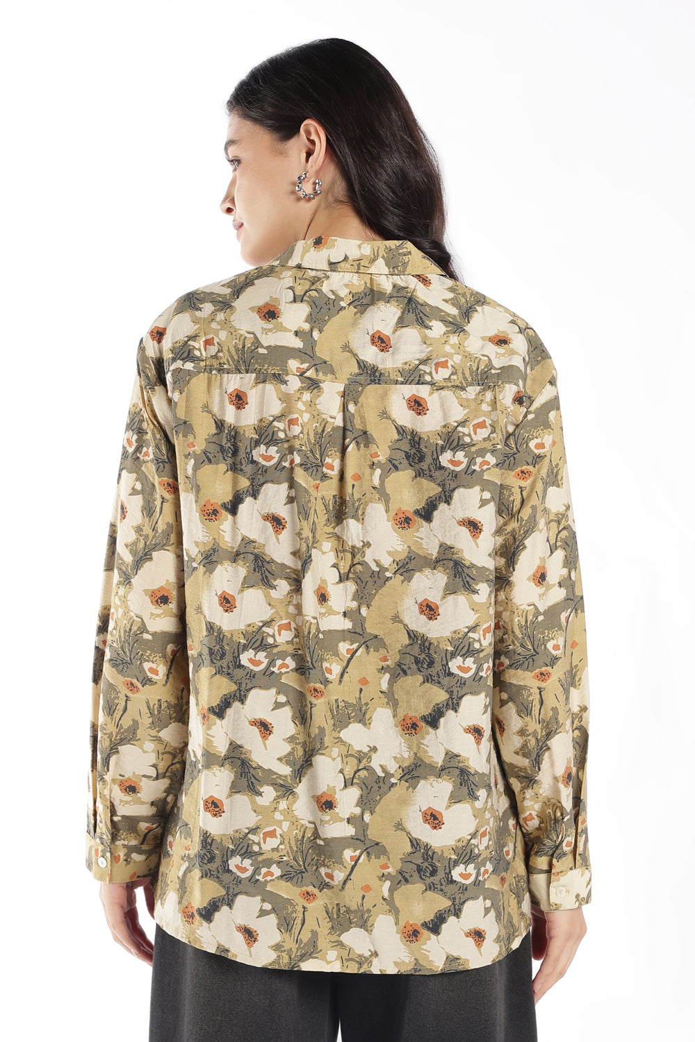 Womens Regular Fit Green Floral Tunic - Image 5