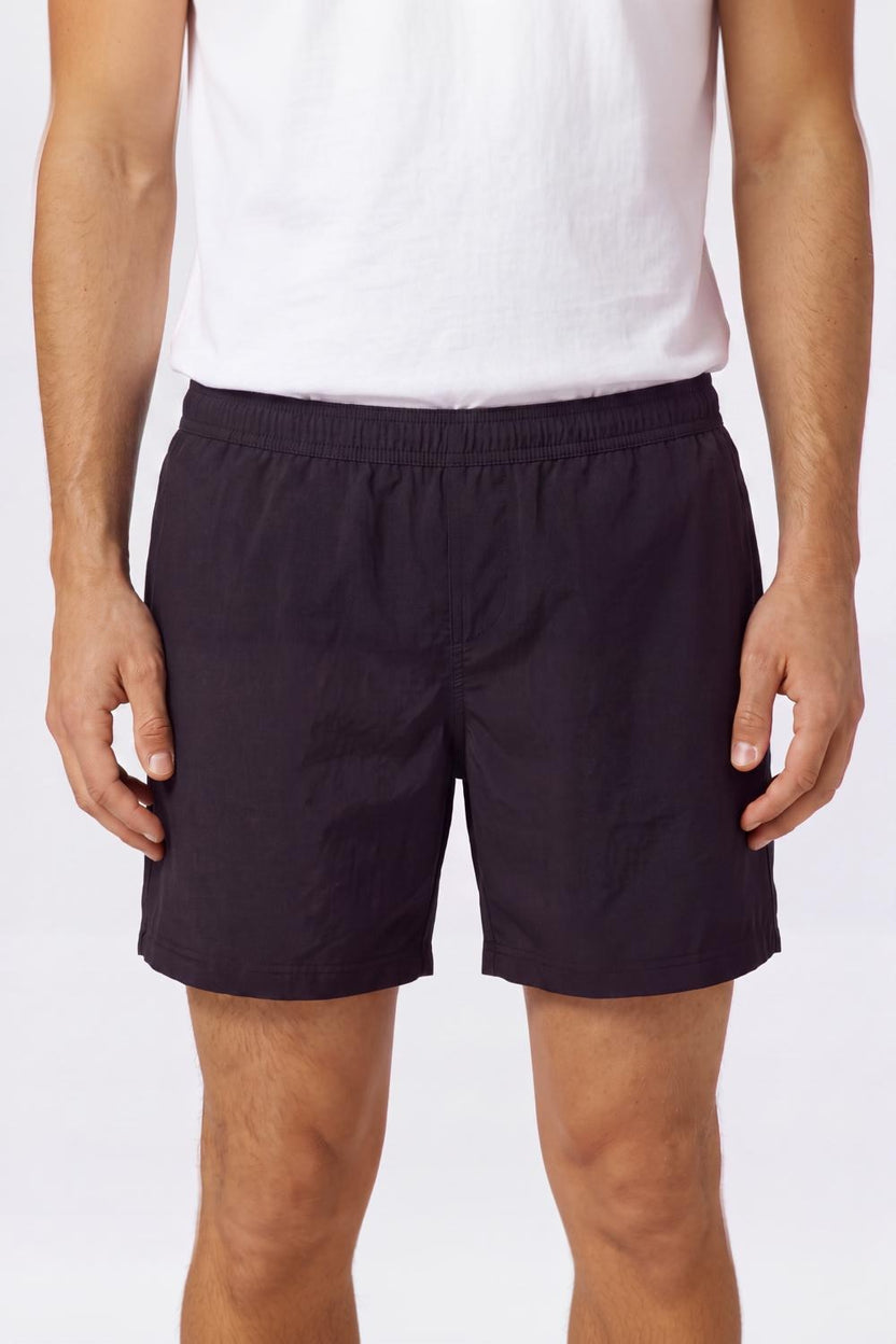 Mens Relaxed Fit Black Solid Shorts - Image 7