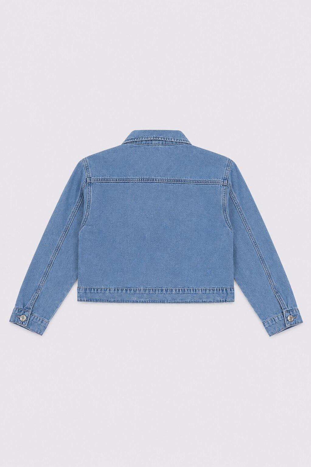 Tweens Girls Boxy Fit Blue Denim Jacket - Image 3