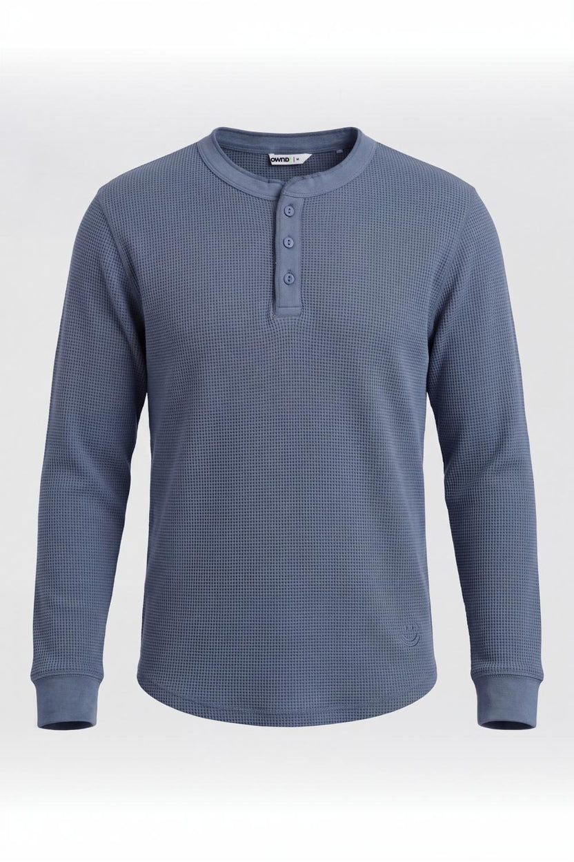 Mens Regular Fit Blue Textured Sweatshirt - Image 7
