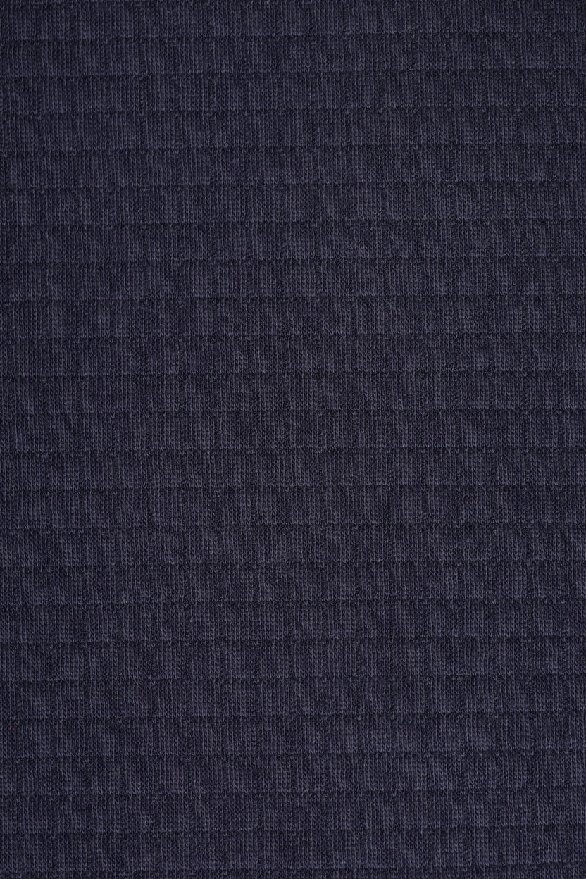 Mens Regular Fit Navy Cotton Blend Shirt - Image 8