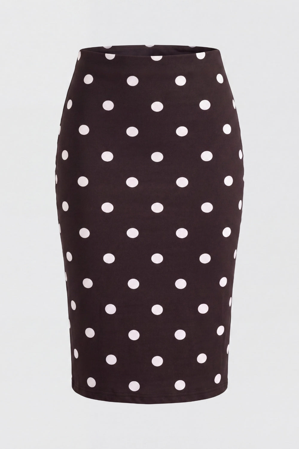 Womens Brown High Rise Polka Print Skirt - Image 7
