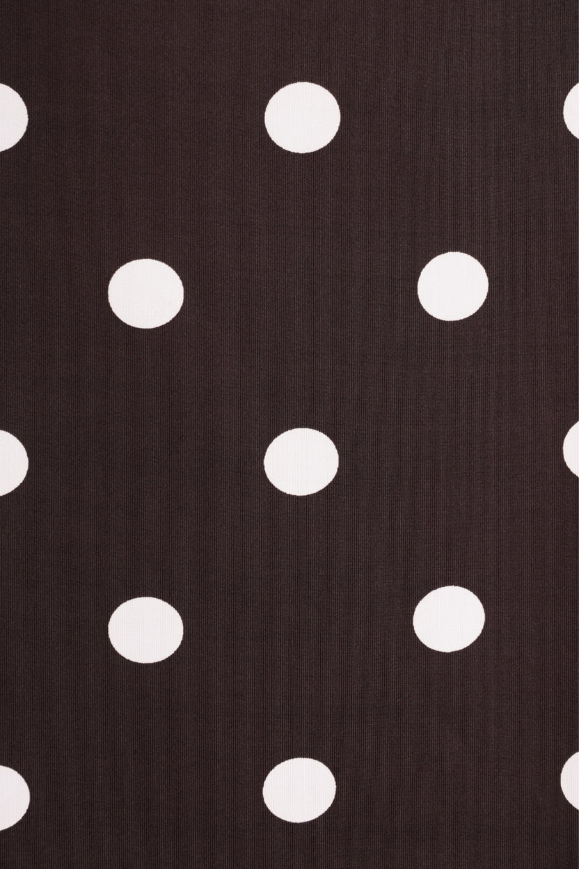 Womens Brown High Rise Polka Print Skirt - Image 8