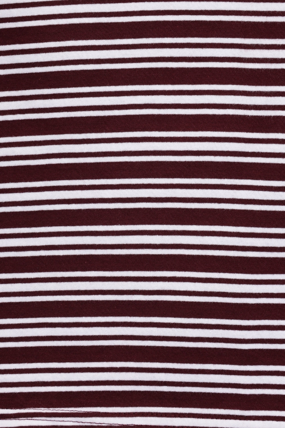 Womens Maroon Regular Striped T-Shirt - Image 8