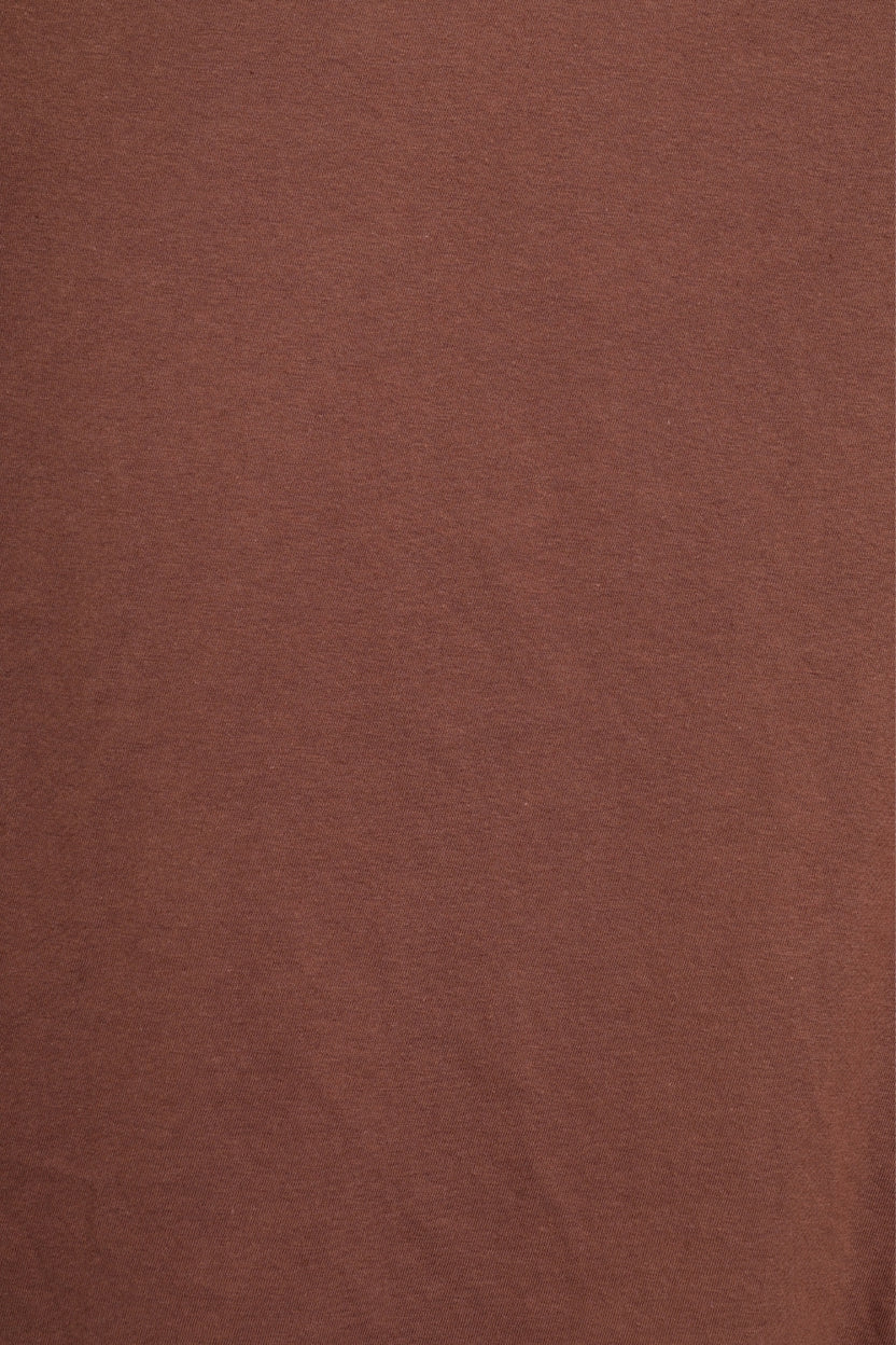 Womens Brown Cotton Typographic T Shirt - Image 8