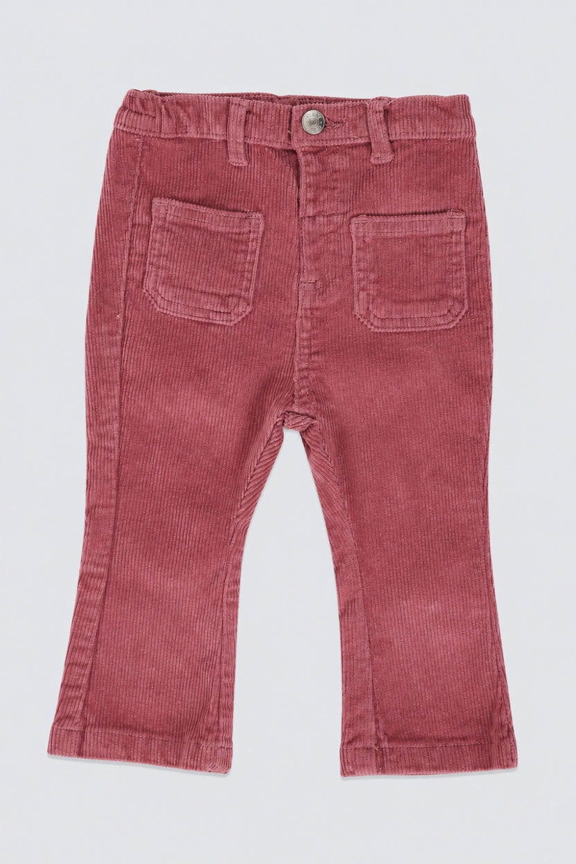 Infant Girls Bootcut Fit Pink Solid Trouser - Image 2