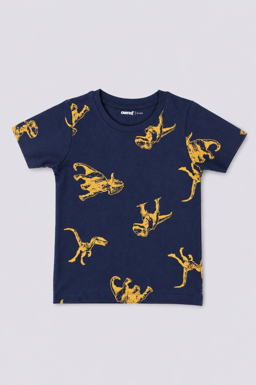 Boys Regular Fit Navy Dinosaur Co-ord Set - Image 2