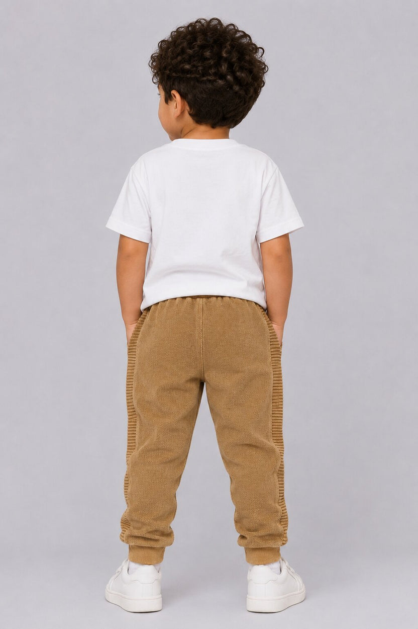 Boys Khaki Solid Jogger With 2 Pocket - Image 4