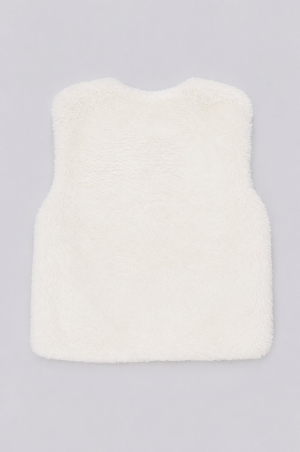 Girls White Embroidered Fur Jacket - Image 3