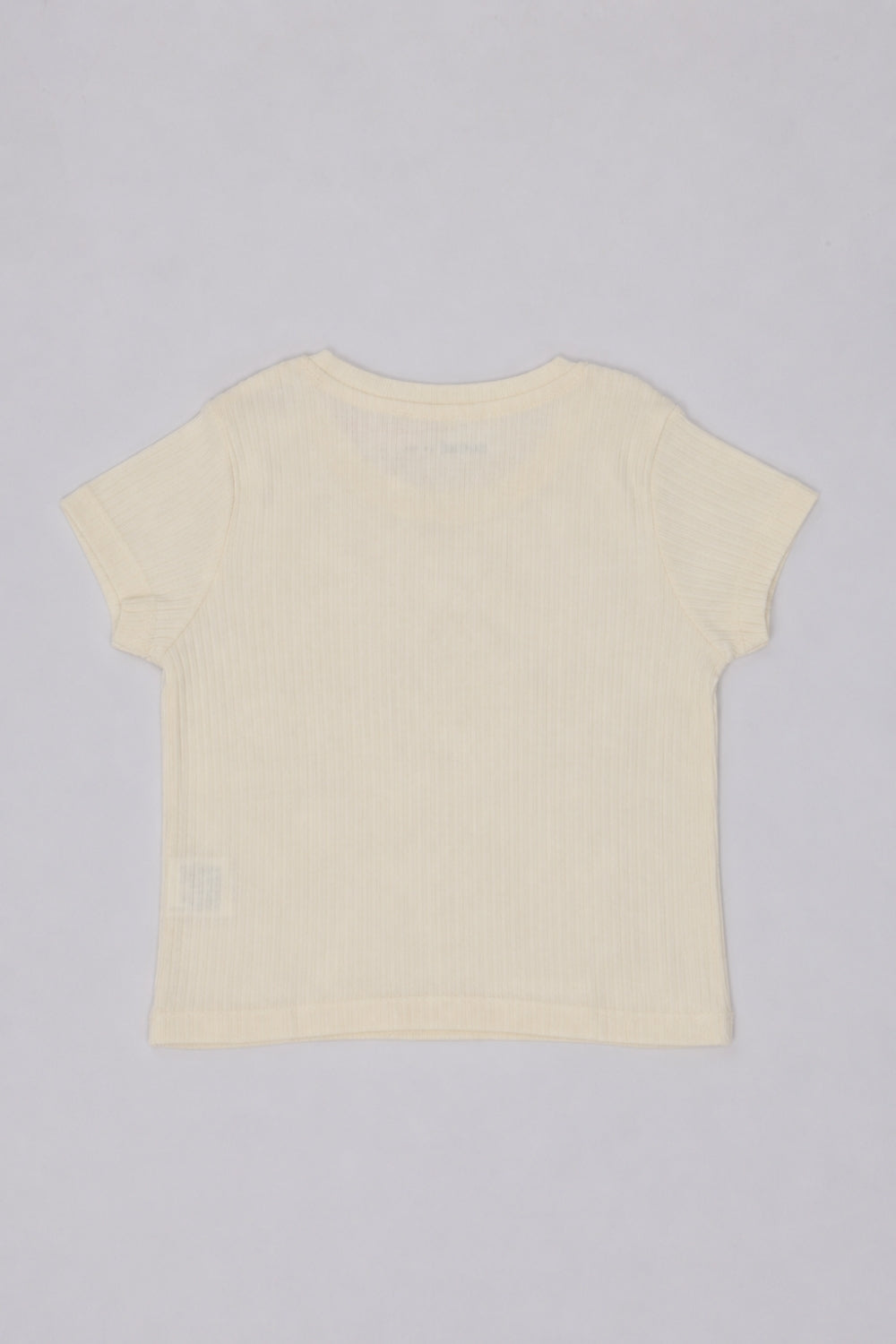 Girls Regular Fit Off White Floral Applique Top - Image 3