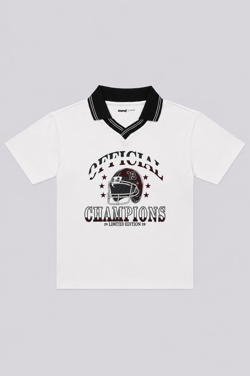 Tweens Boys Regular Fit White Graphic Printed T-Shirt - Image 2