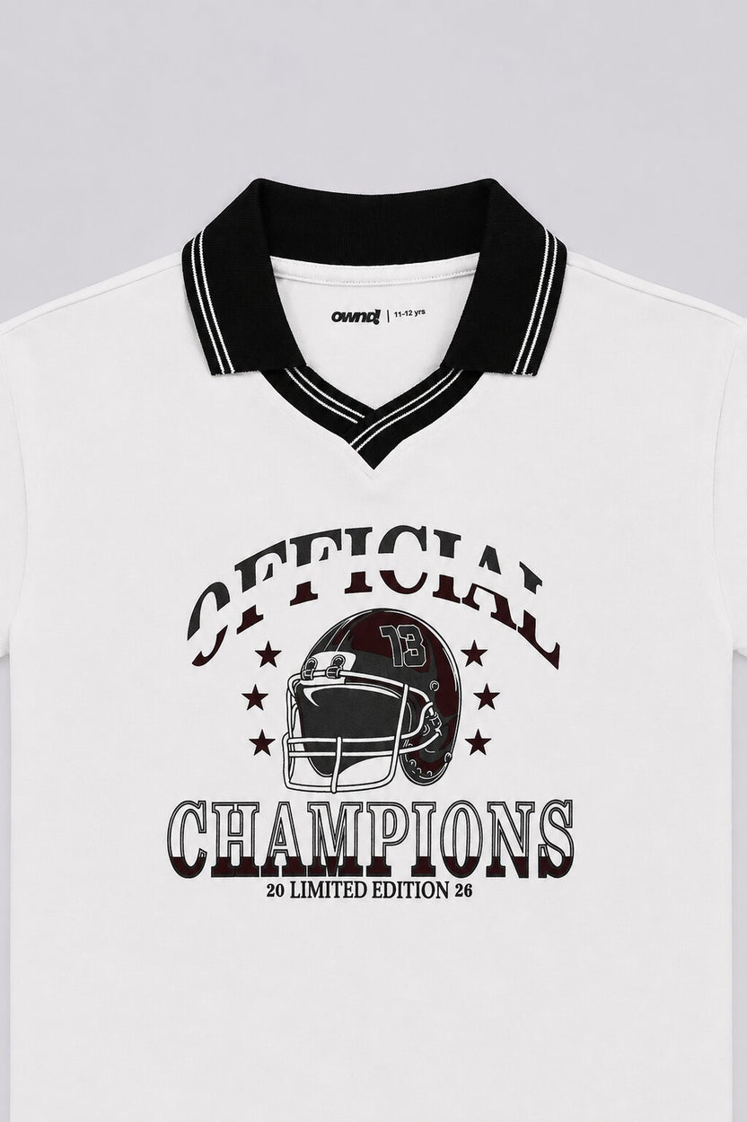 Tweens Boys Regular Fit White Graphic Printed T-Shirt - Image 5