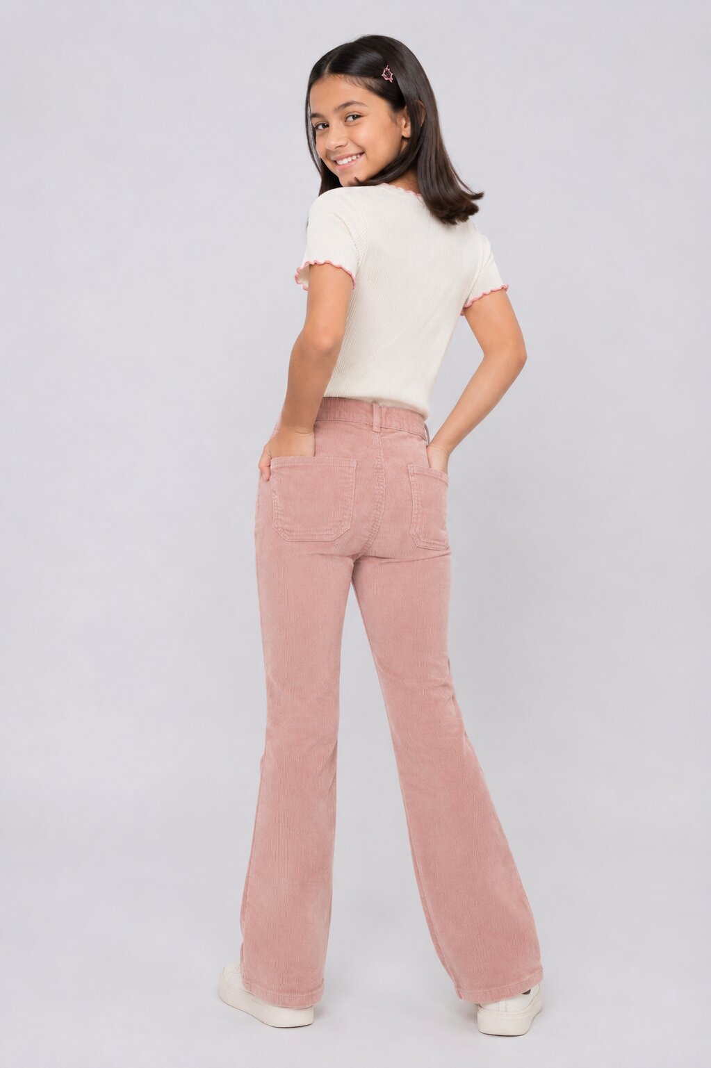 Tweens Girls Bootcut Fit Pink Trouser - Image 4