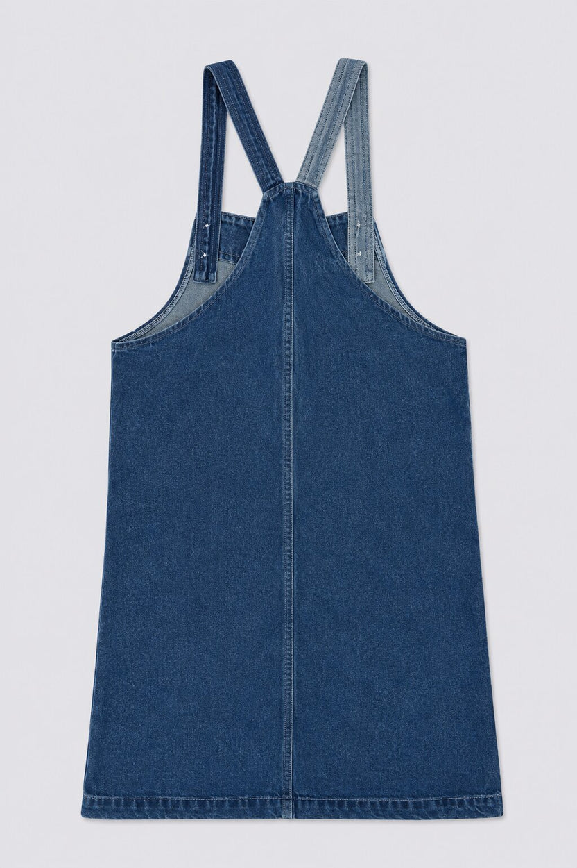 Tweens Girls Blue Colourblocked Dungaree With T-Shirt - Image 3