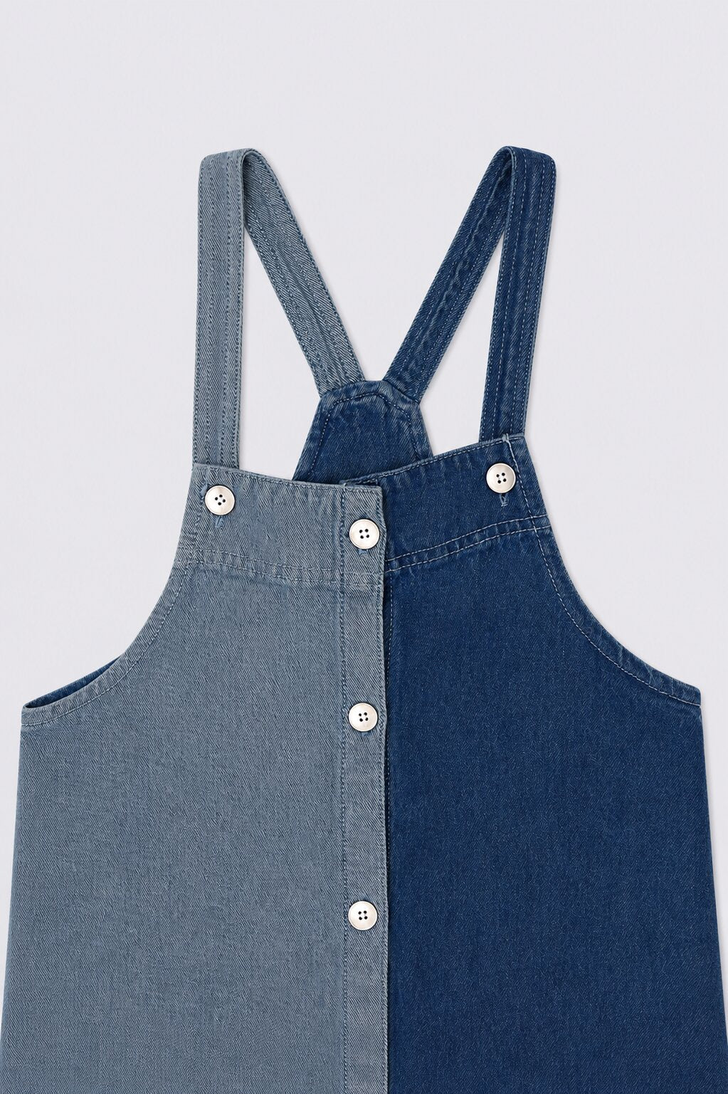 Tweens Girls Blue Colourblocked Dungaree With T-Shirt - Image 7