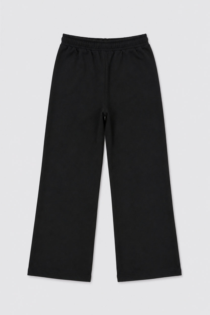 Tweens Girls Straight Fit Black Track Pant - Image 3