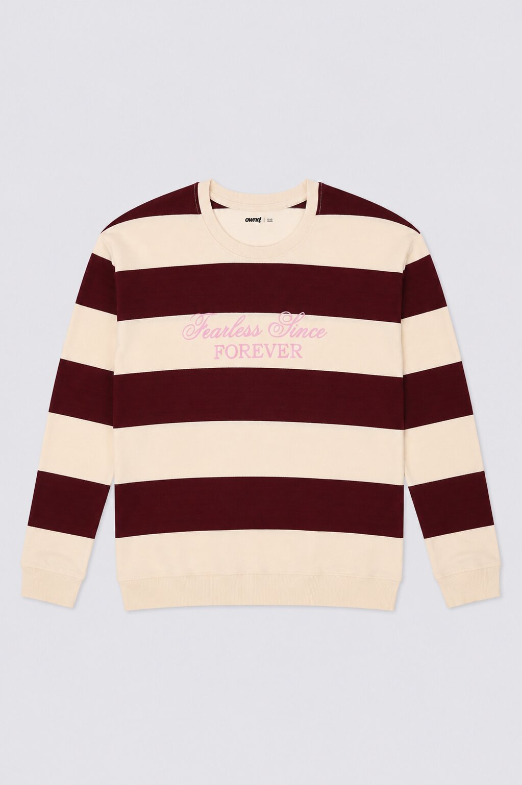 Tweens Girls Beige Striped Sweatshirt - Image 2