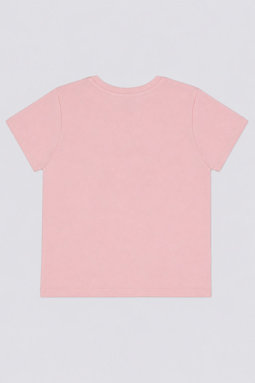Tweens Girls Regular Fit Pink Graphic Printed T-Shirt - Image 3