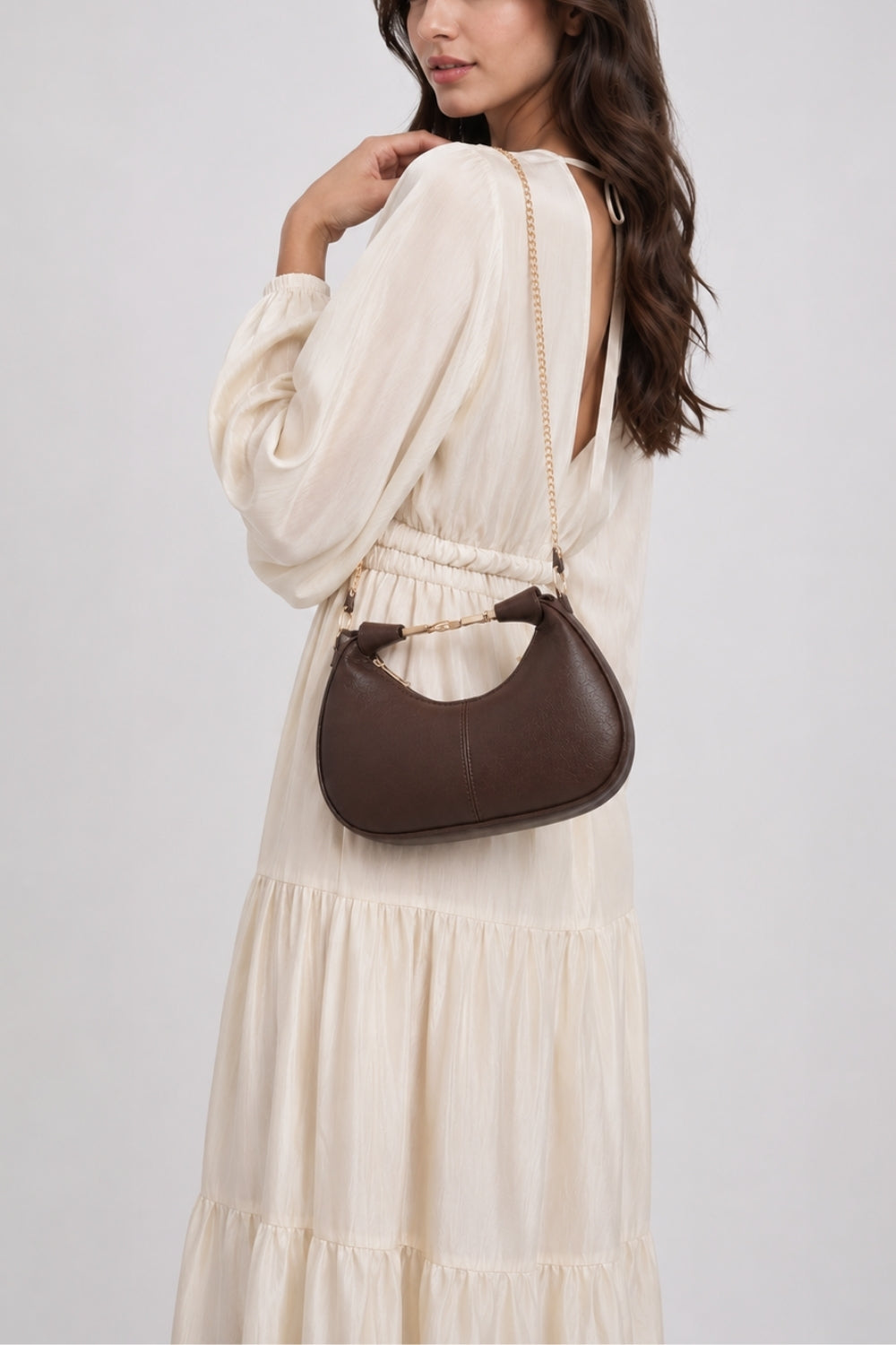 Womens Brown Sling Bag - Image 1
