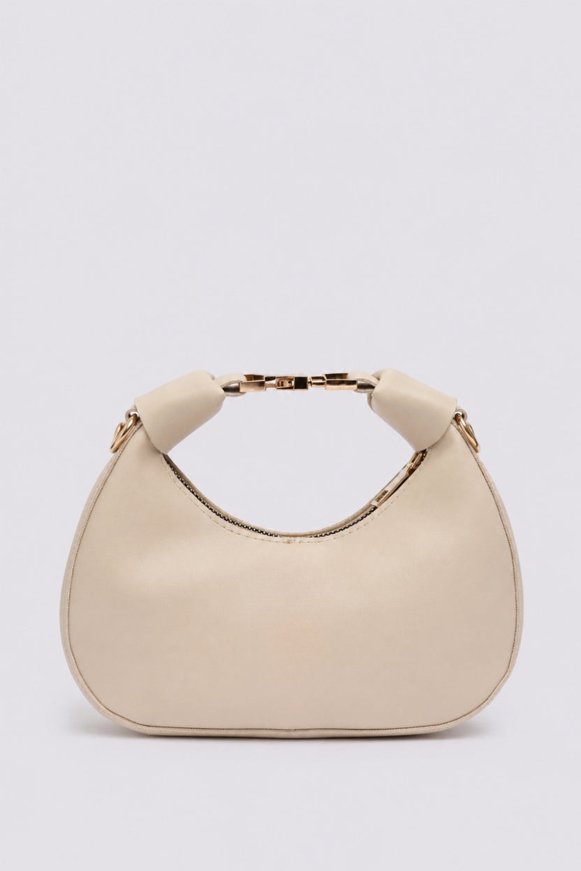 Womens Cream Sling Bag - Image 4