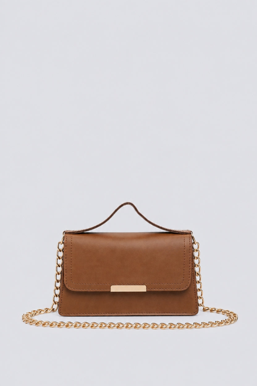 Womens Tan Sling Bag - Image 2