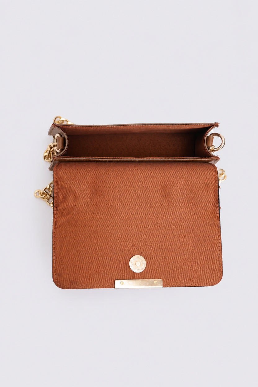 Womens Tan Sling Bag - Image 5