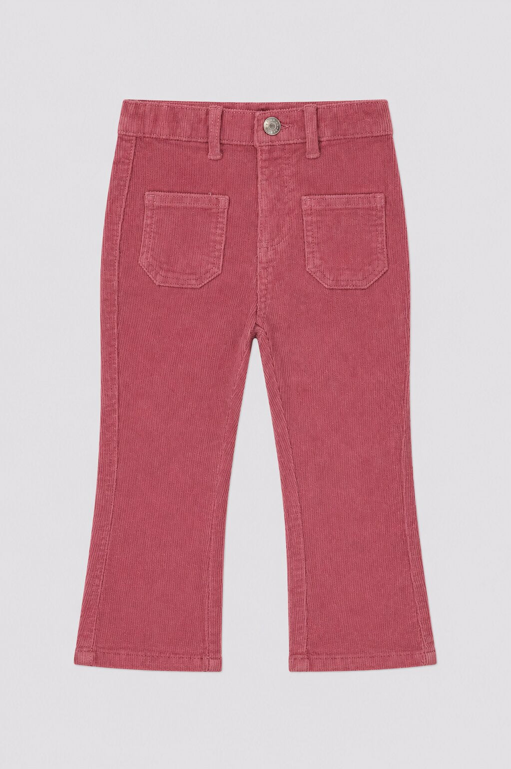 Girls Bootcut Fit Pink Solid Trouser - Image 2