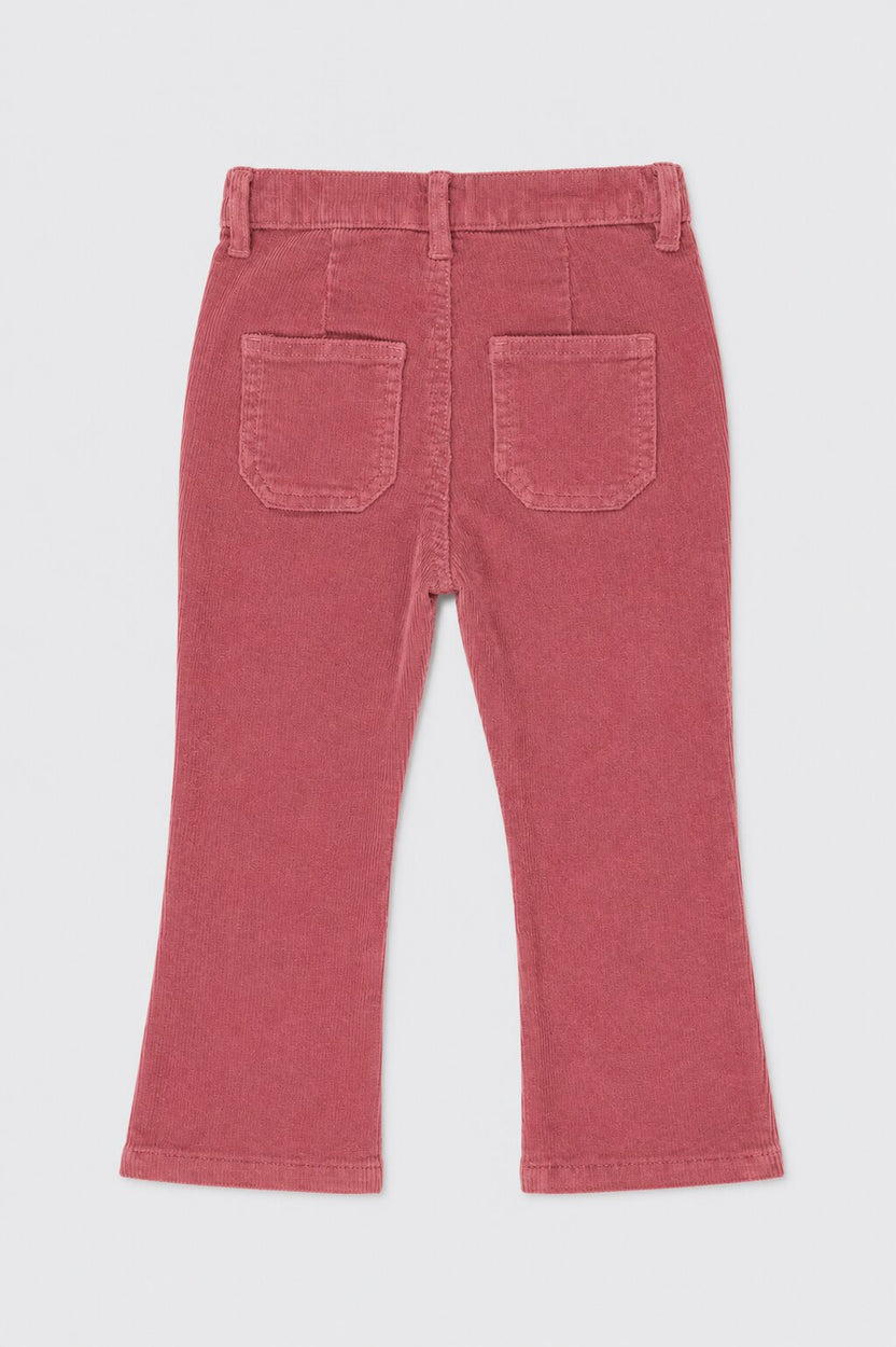 Girls Bootcut Fit Pink Solid Trouser - Image 3