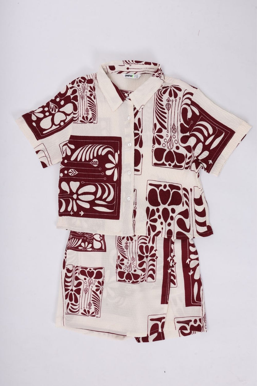 Tweens Girls Red Graphic Printed Co-ord Set - Image 6