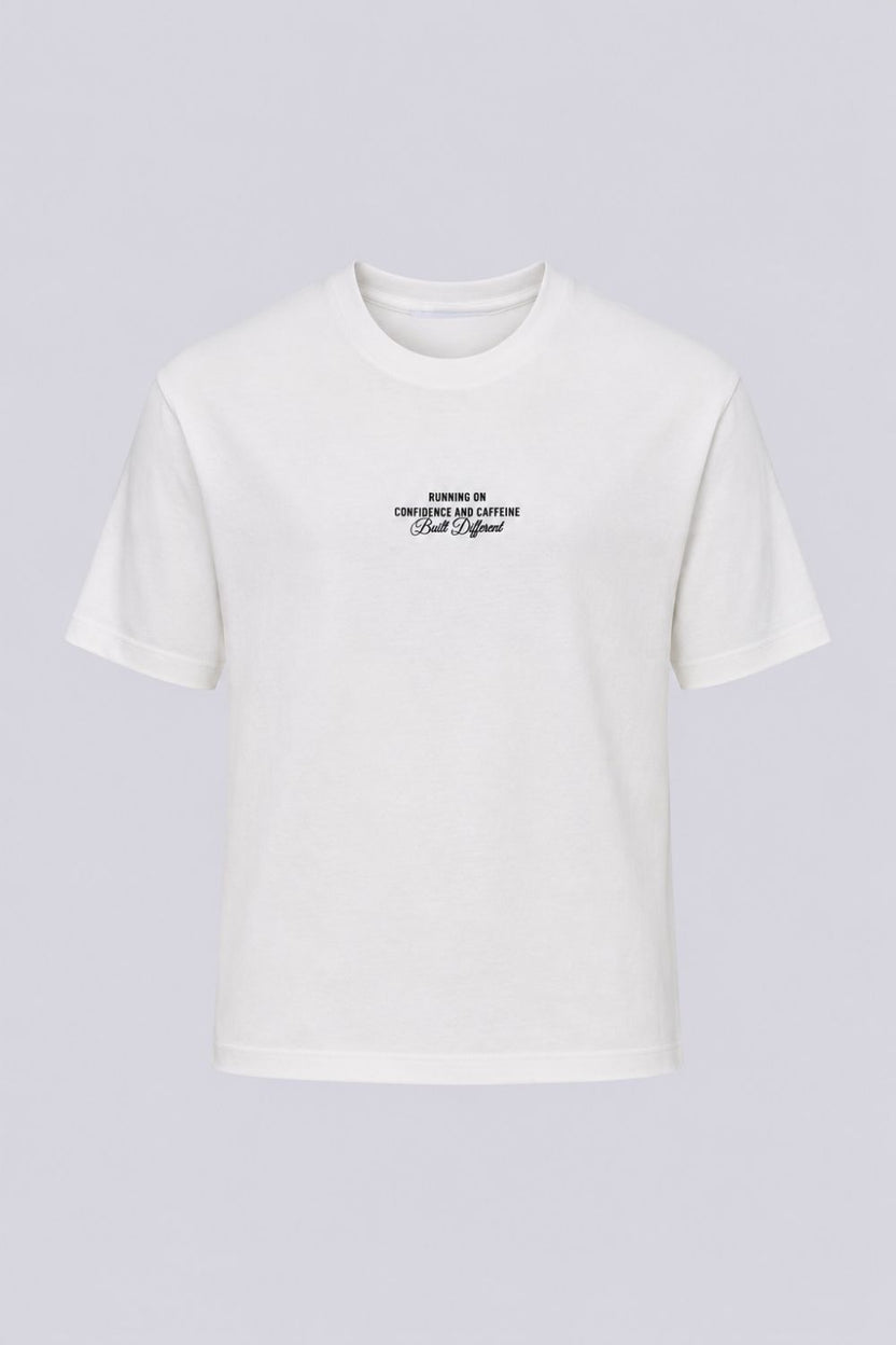 Mens Regular Fit White Typographic T-Shirt - Image 7